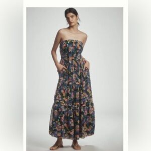 Anthropologie Vibrant Floral Maxi Dress - Multicolor